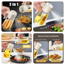 Oil Spray Bottle & Oil Dispense - 2 in 1 Oil Bottle