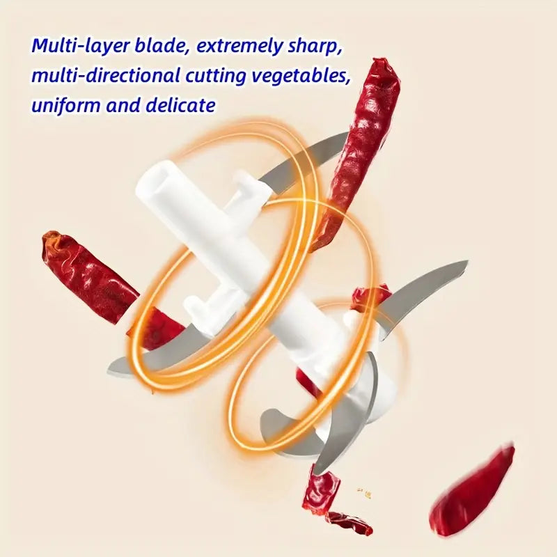 Chopper Hand Pull Speedy Turbo Cutter With 3 Blades